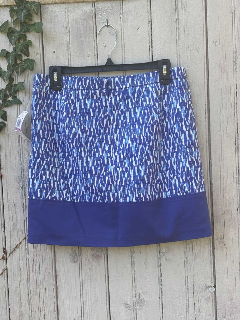Michael Michael Kors Abstract Print Mini Skirt | Blue | Size 6 | New with Tags - Picture 3 of 7